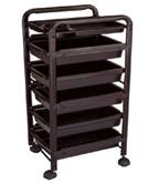 Black trolley - 6 tier